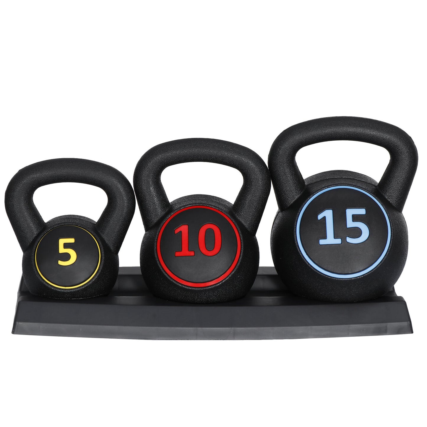 Transform Your Home Gym with Our Versatile 3-Piece Kettlebell Set – 5Lb, 10Lb, 15Lb with Convenient Storage Rack