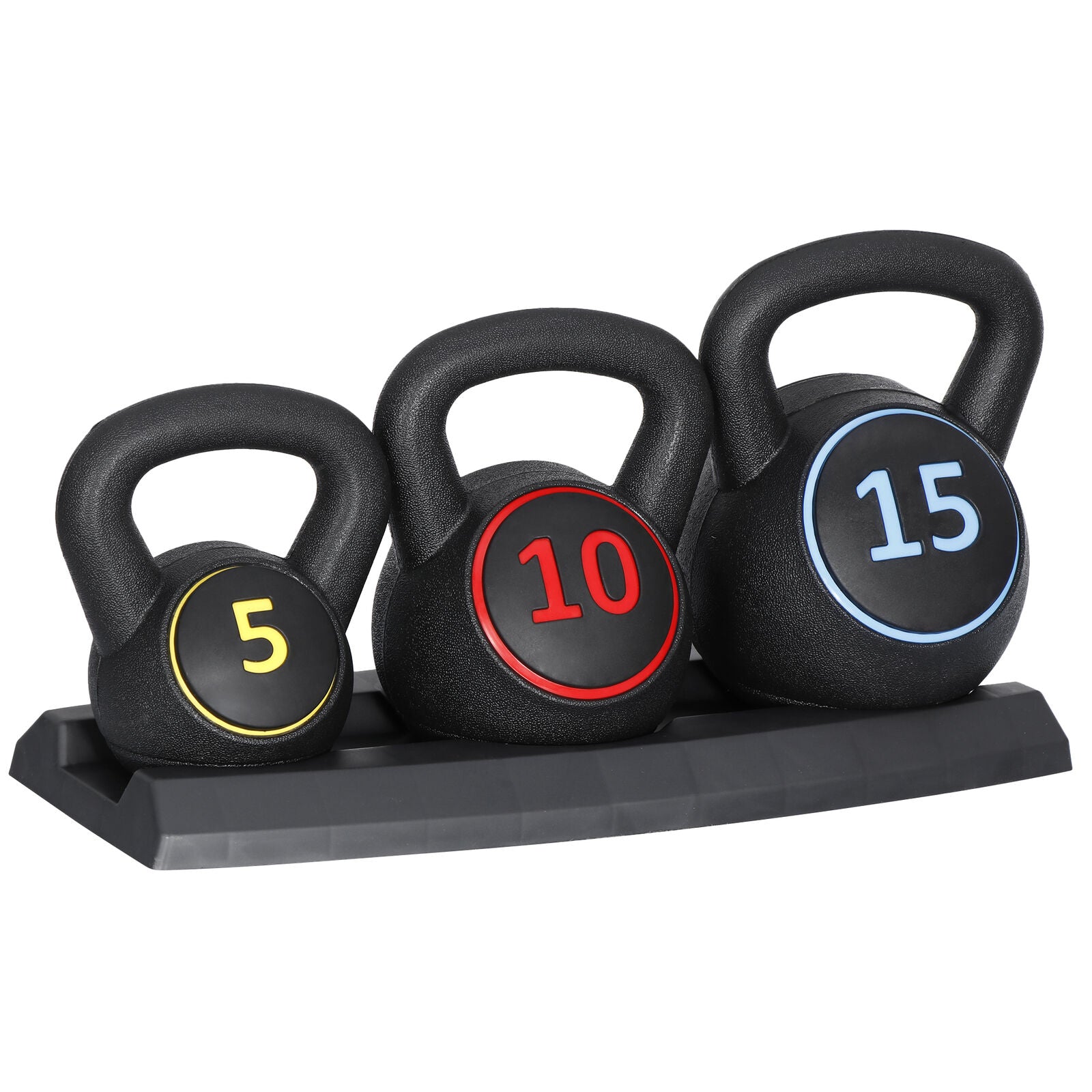 Transform Your Home Gym with Our Versatile 3-Piece Kettlebell Set – 5Lb, 10Lb, 15Lb with Convenient Storage Rack