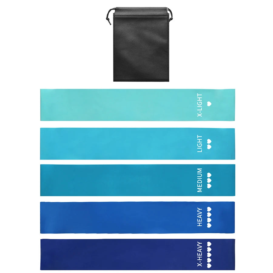 Ultimate Fitness Elastic Resistance Bands for Home Workouts - 5 Levels of Resistance for Yoga, Pilates, and Strength Training