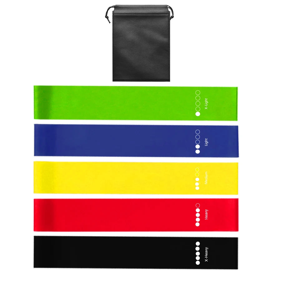 Ultimate Fitness Elastic Resistance Bands for Home Workouts - 5 Levels of Resistance for Yoga, Pilates, and Strength Training