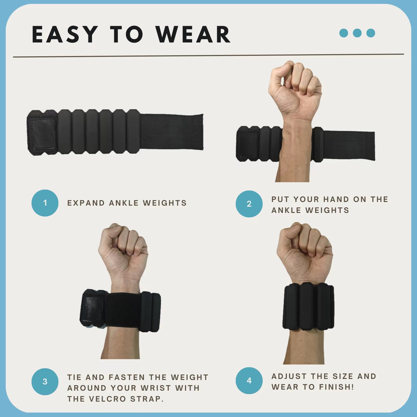 Elevate Your Workout with Adjustable 1Lb Wrist-Ankle Weights for Women & Men - Perfect for Strength Training!