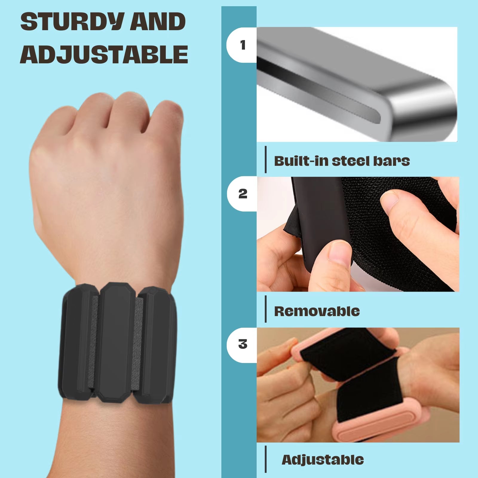 Elevate Your Workout with Adjustable 1Lb Wrist-Ankle Weights for Women & Men - Perfect for Strength Training!