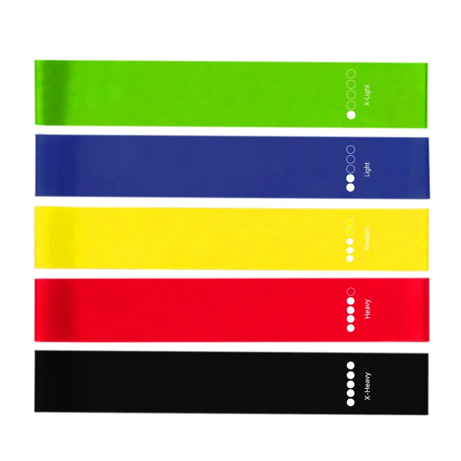 Ultimate Fitness Elastic Resistance Bands for Home Workouts - 5 Levels of Resistance for Yoga, Pilates, and Strength Training