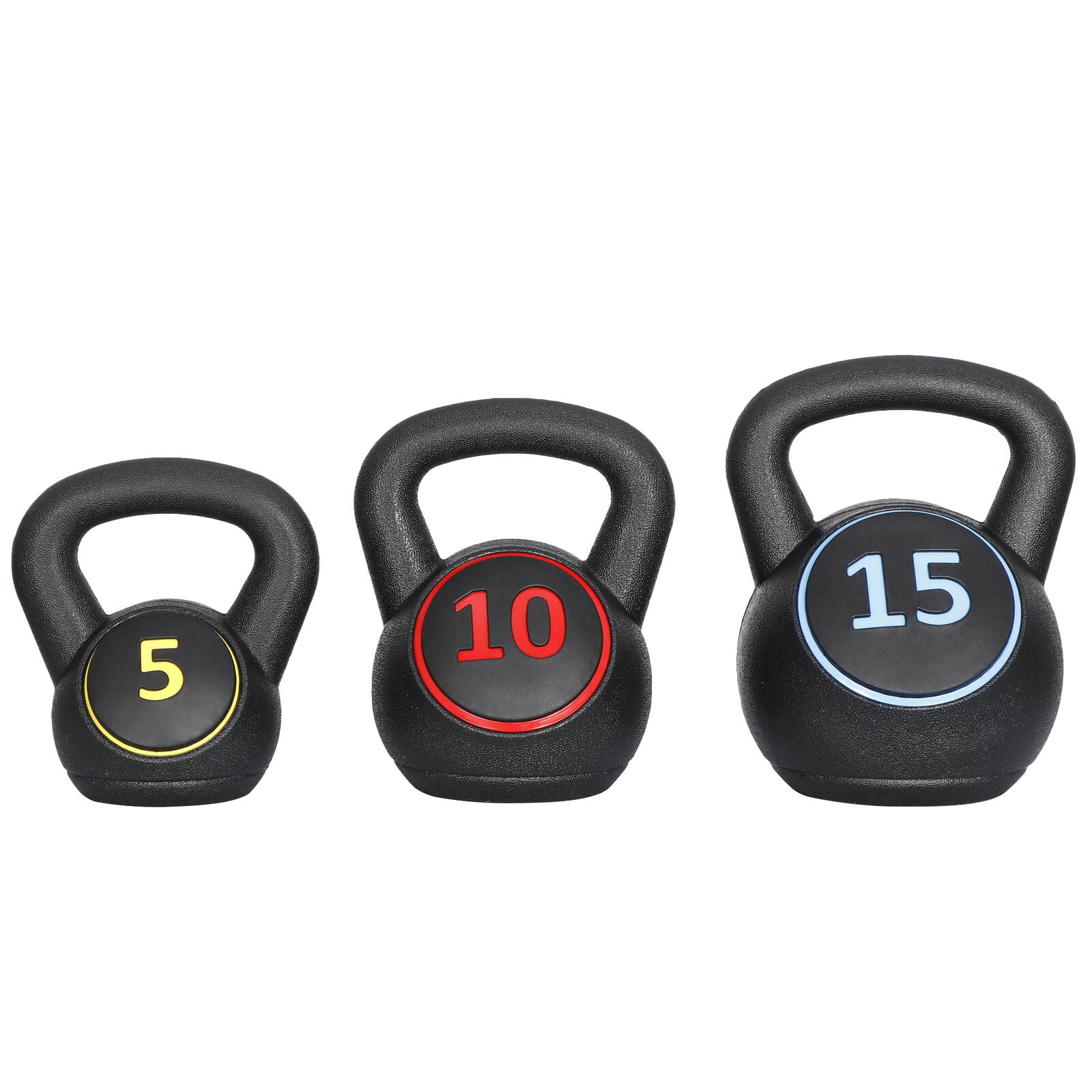 Transform Your Home Gym with Our Versatile 3-Piece Kettlebell Set – 5Lb, 10Lb, 15Lb with Convenient Storage Rack