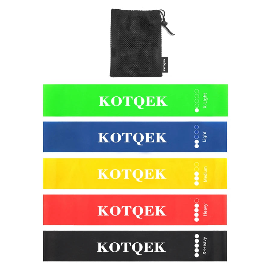 Ultimate Fitness Elastic Resistance Bands for Home Workouts - 5 Levels of Resistance for Yoga, Pilates, and Strength Training